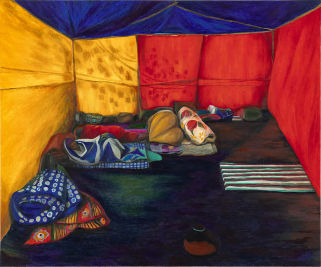 Maruti Suzuki Struggle Committee, IMT Chowk, Manesar Tehsil, Haryana, 2024
Oil on canvas
60 x 72 inches / 152.4 x 182.8 cm