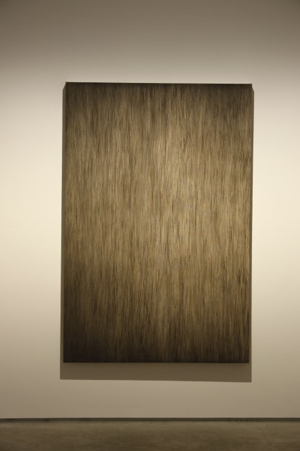 Indelible Black Marks, 2022&amp;ndash;24
Painting III
Fire and stubble-ash on raw canvas
72 x 48 inches (182.8 x 121.9 cm)