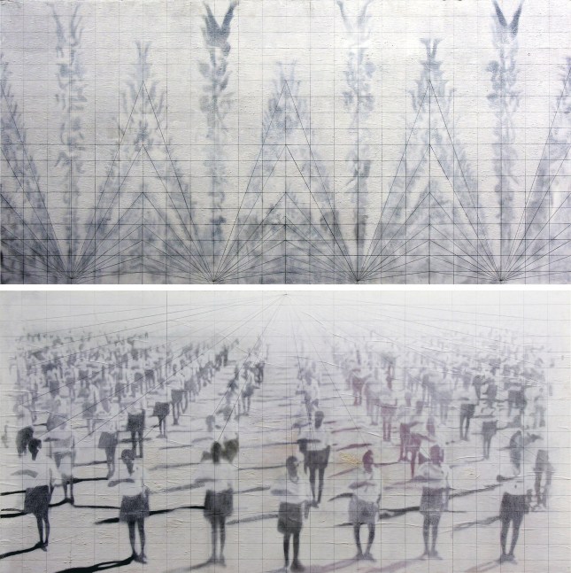 Natraj Sharma,&amp;nbsp;History Lesson, 2005, mixed media on paper on board (two panels), 183 x 183 cm