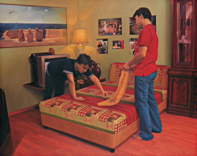 ABIR KARMAKAR, Interiors IV, 2006, oil on canvas, 72 x 88.7 in / 183 x 228 cm