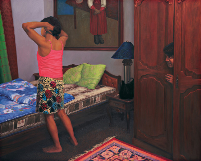 ABIR KARMAKAR  Interiors II, 2006  Oil on canvas  72 x 88.7 in / 183 x 228 cm