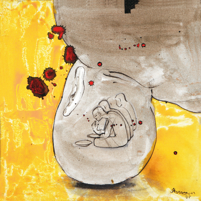 G R Iranna
Untitled, 2007
Acrylic on canvas
9.8 x 9.8 inches /&amp;nbsp;25 x 25 cm