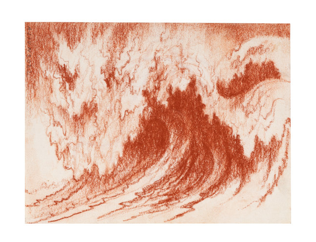 Untitled, 2022
(Drawing 13)
Red earth (sanguine) on paper
5.7 x 7.6 inches / 14.5 x 19.5 cm
12.2 x 13.5 inches / 31 x 34.5 cm (framed dimensions)