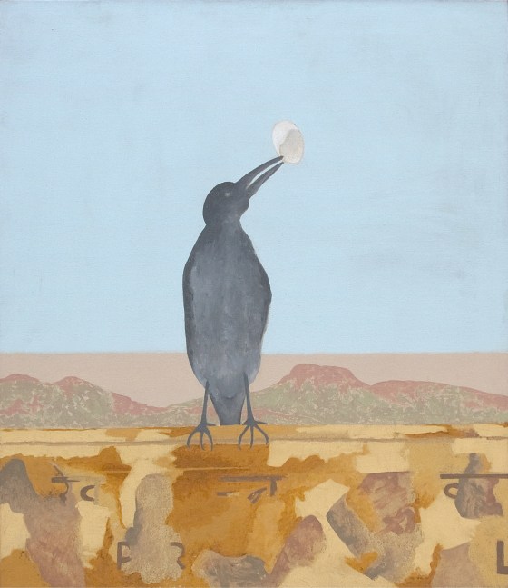 GIEVE PATEL Crow with Eggshell, 1999  Oil on canvas