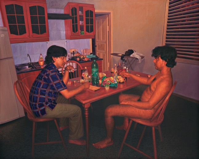 ABIR KARMAKAR  Interiors VI, 2006  Oil on canvas  72 x 88.7 in / 183 x 228 cm