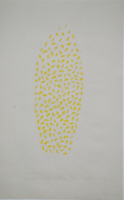 Without place - without time - without body, 2011, oil pastel and pencil on Burmese paper, 34.2 x 21.4 cm (framed size 52 x 42 cm)&amp;nbsp;