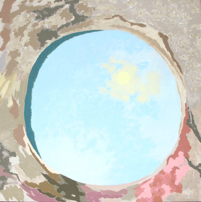 GIEVE PATEL Looking into a Well: The Sun Behind Clouds, 2003  Acrylic on canvas