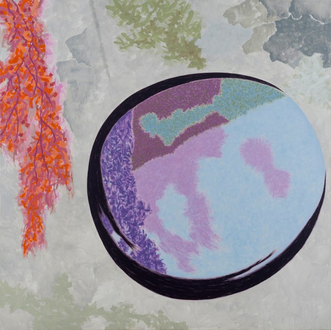 GIEVE PATEL Looking into a Well: A Spray of Blossoms, 2010  Acrylic on canvas