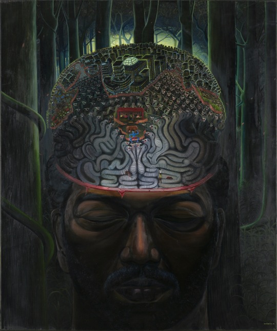 RATHEESH T., Self-Portrait, 2009, oil on canvas