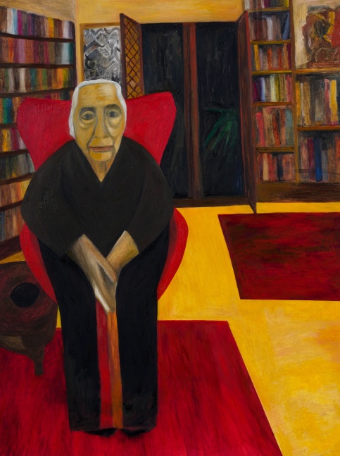 Romila Thapar, 2020, oil on canvas, 48 x 36 in / 121.9 x 91.4 cm