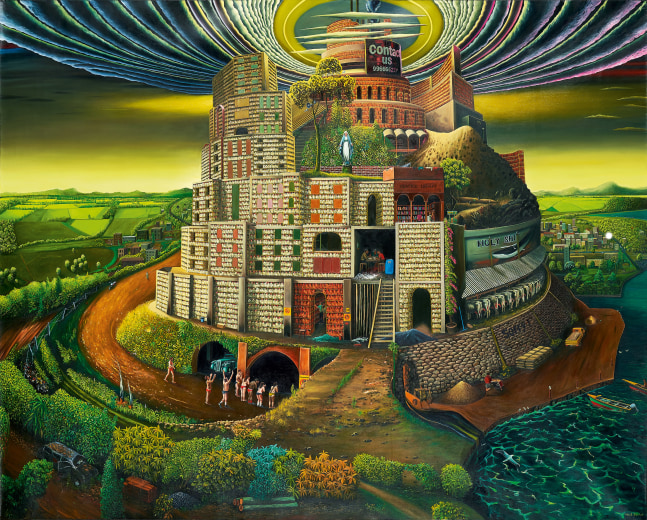 VINOD BALAK The Tower of Euphoria, 2019   Oil on canvas