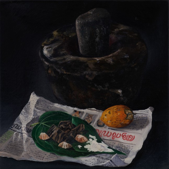 Ratheesh T., Black Object - 2, 2021 Oil on canvas 12 x 12 inches / 30.4 x 30.4 cm