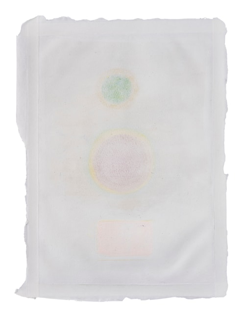 Painting 5, 2023-25
Watercolour, gouache, gesso, paper tape on paper
11.2 x 8.8 inches / 28.5 x 22.5 cm
23.6 x 23.6 inches / 60 x 60 cm (framed dimensions)