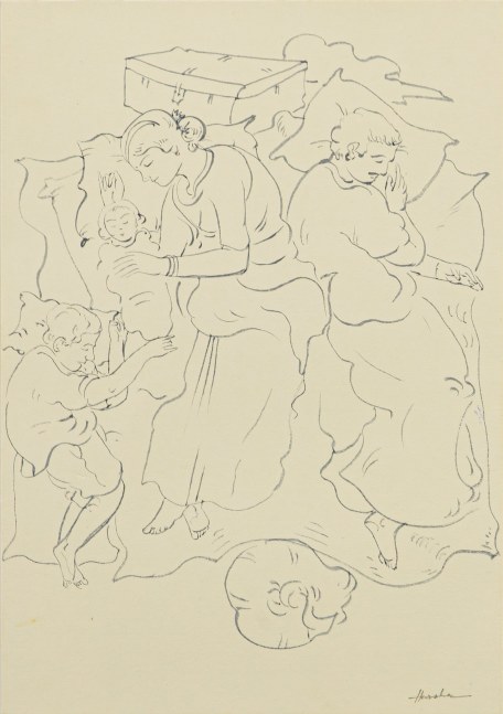 N. S. Harsha
Sleeping Figures III, 2003
Brush Drawing
8 1/2 x 6 inches (21.5 x 15.2 cm)