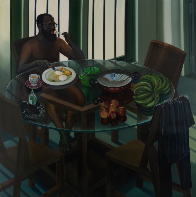 Ratheesh T., You made me an artist, 2021 Oil on canvas 72 x 72 inches / 183 x 183 cm