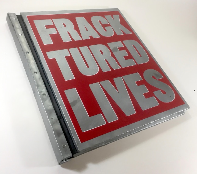 Fracktured Lives
Bullet Space,&amp;nbsp;2021

Artists&amp;rsquo; book/portfolio, 86 pages, offset print, screenprint, hammered sheetmetal
21&amp;quot; &amp;times; 24&amp;quot; &amp;times; 2&amp;quot;
Edition of&amp;nbsp;50

Printed by Andrew Castrucci, Published by Bullet Space, N.Y., NY, Photographed by Marshall Weber

INQUIRE