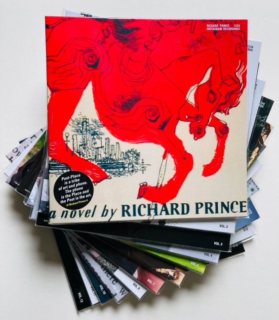 Richard Prince 1234: Instagram Recordings Complete Set, Vols. 1-12
Girard, Sebastien,&amp;nbsp;[2019]

Twelve chronological books of 48 pages (Vol.1 to Vol.12) depicting an unauthorized recording of the last 2 years of Richard Prince&amp;rsquo;s controversial Instagram account, which the artist used as a visual diary : 2664 posts printed over 560 pages. Square folio.
Approx. 13&amp;quot; x 13 x 5&amp;quot;
Edition liimited to 150 copies
$750

Condition and provenance notes: Acquired from Girard at the NY Art Book Fair in 2019

Published by the artist

INQUIRE