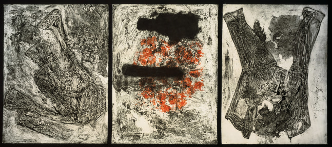 Virus
Nick Cave, 2000

Collagraph, Lithography and mixed media on paper
47 1/2&amp;quot; &amp;times; 108&amp;quot;
Edition of 16

Printed by Tom Reed, Master Printer Island Press

INQUIRE