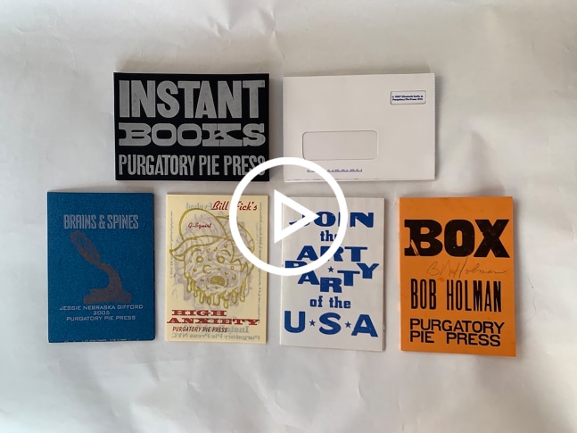Instant Books
Elizabeth Duffy, Bill Fick, Bob &amp;amp; Robeta Smith, Jessie Nebraska Gifford,&amp;nbsp;2014

Click on the image to view video