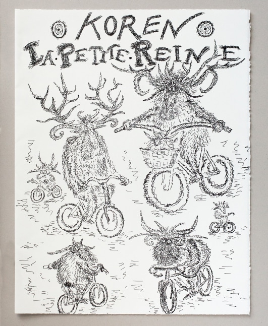 La Petite Reine
Edward Koren, 2012

Portfolio of 5 lithographs on BFK Rives paper with cover
25.5&amp;quot; x 19.6&amp;quot;
Edition of 50
$2400 (Pre-tax)

Printed and Published by Idem Paris

INQUIRE