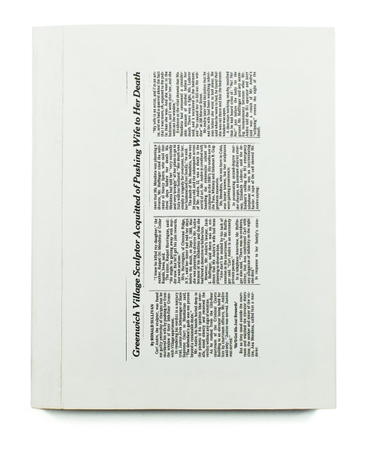 Ana and Carl and some other couples
Nicol&amp;aacute;s Guagnini &amp;amp; Leigh Ledare, 2014

256 pages printed on an Indigo digital press; bound without covers and printed on perforated paper; wrapped in a black glassine paper affixed with a wafer seal
4to. (12&amp;quot; x 9 1/2&amp;quot; x 1&amp;quot;)
Limited edition of 126 copies, signed and numbered in white marker by the artists
$500

Printed and Published by PPP Editions

PURCHASE
&amp;nbsp;