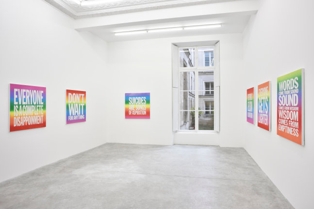 Installation view of God is Man Made at Almine Rech Gallery, Paris, 2015