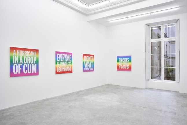 Installation view of&amp;nbsp;God is Man Made&amp;nbsp;at Almine Rech Gallery, Paris, 2015