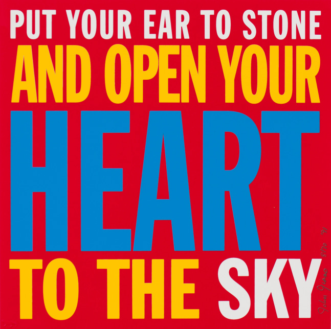 PUT YOUR EAR TO STONE AND OPEN YOUR HEART TO THE SKY, 1991
