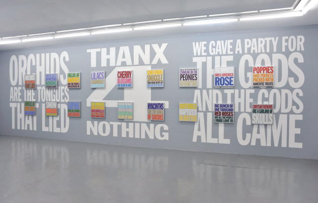Installation view of Life is a Killer at Almine Rech, Paris, 2009