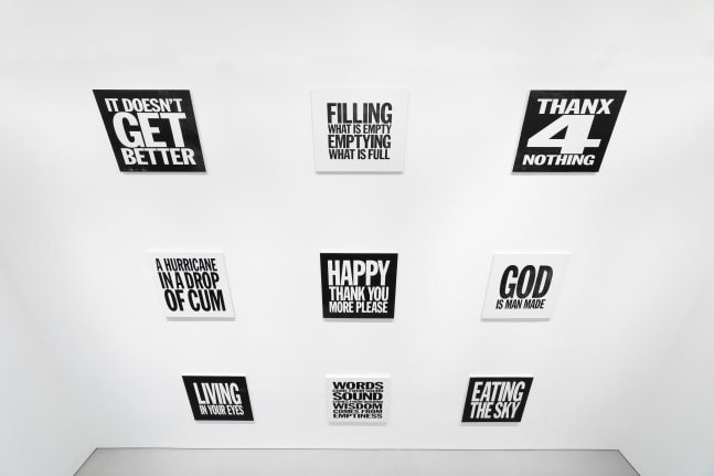 Installation view of&amp;nbsp;John Giorno&amp;nbsp;at Sperone Westwater. Image Courtesty of Sperone Westwater, New York.