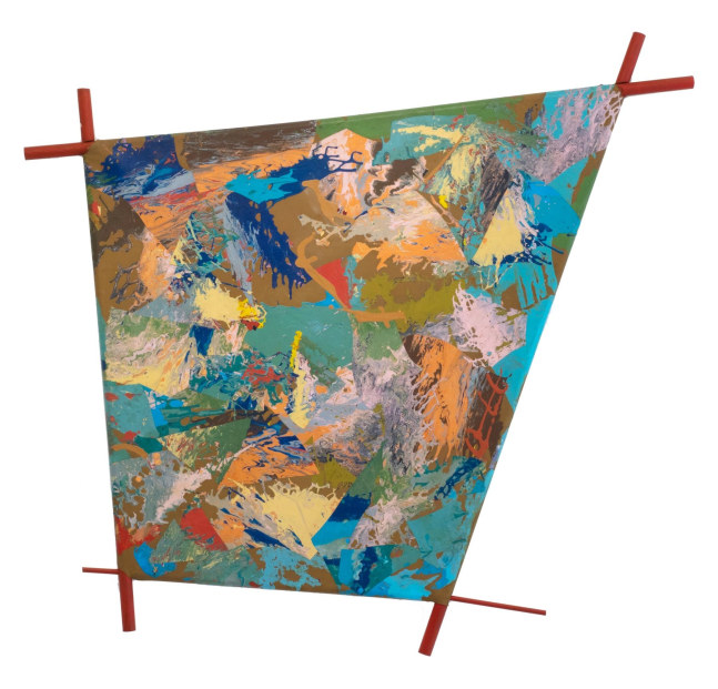 Joe&amp;nbsp;Overstreet
Untitled, 1982
acrylic on canvas construction
79h x 77w in
200.66h x 195.58w cm
JOVE210