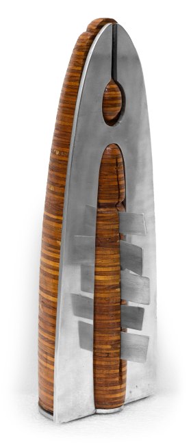 Walter C Jackson

S5-G3-K6, 1980

laminated plywood &amp;amp; aluminum

11 1/2 x 4 1/4 x 4 1/2 in.
29.2 x 10.8 x 11.4 cm.

(WALJ022)