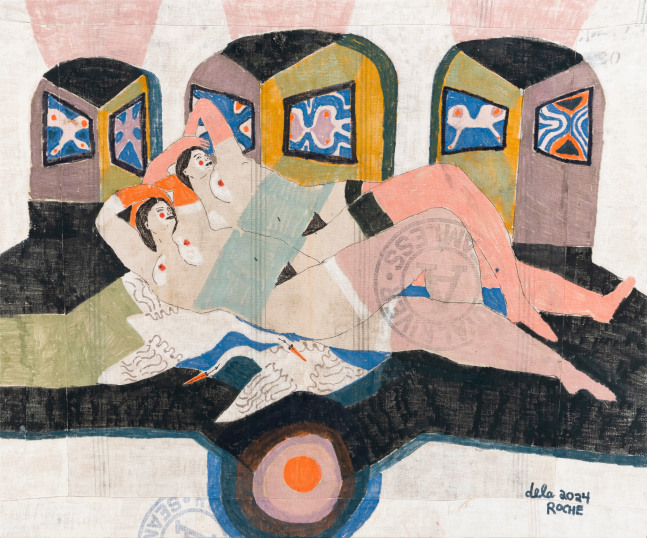 Lauren dela Roche

Orbital Sunrise #1, 2024

acrylic on found cotton feedsack with acrylic varnish

40 x 48 in.
101.6 x 121.9 cm.

(LDRO050)