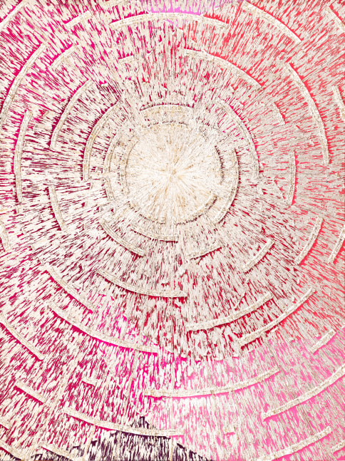 Seffa Klein
WEB (Starchart), 2023
bismuth metal, plaster, and mixed media on woven glass
64 x 48 in.
162.6 x 121.9 cm.
(SEFKA005)