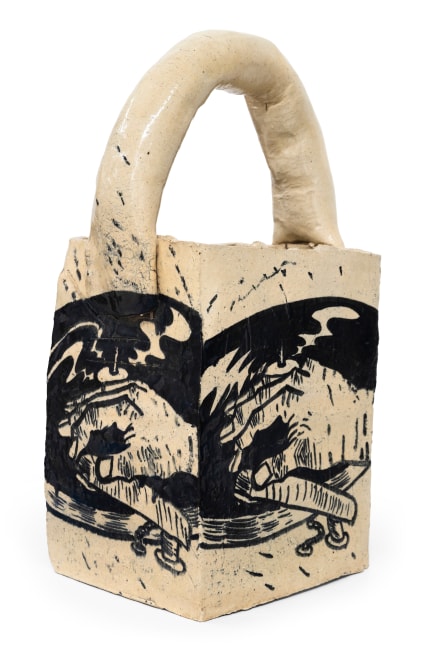 Patrick Siler

fired clay, vitreous slips, cut paper stencils, and glaze

17 x 8 x 7 in.
43.2 x 20.3 x 17.8 cm.

(PAT039)