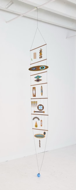 Dannielle Tegeder

Maze Mobile of Sapphire Gold Worlds with Secret Passages, 2024

acrylic on oak, cherry and mahogany and waxed twine

108 x 18 in.
274.3 x 45.7 cm.

(DTEG001)