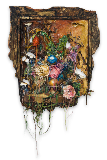 Valerie Hegarty

Frayed Flowers, 2025

canvas, wood, paper, glue, wire, epoxy clay, thread, acrylics

38 x 28 x 4 in.
96.5 x 71.1 x 10.2 cm.

(VALH001)