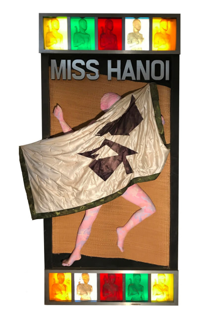 An Pham

Miss Hanoi, 1993

wood, neon light, resin, fabric, acrylic paint, metallic formica

114 x 64 x 4 1/2 in.
289.6 x 162.6 x 11.4 cm.

(AN001)