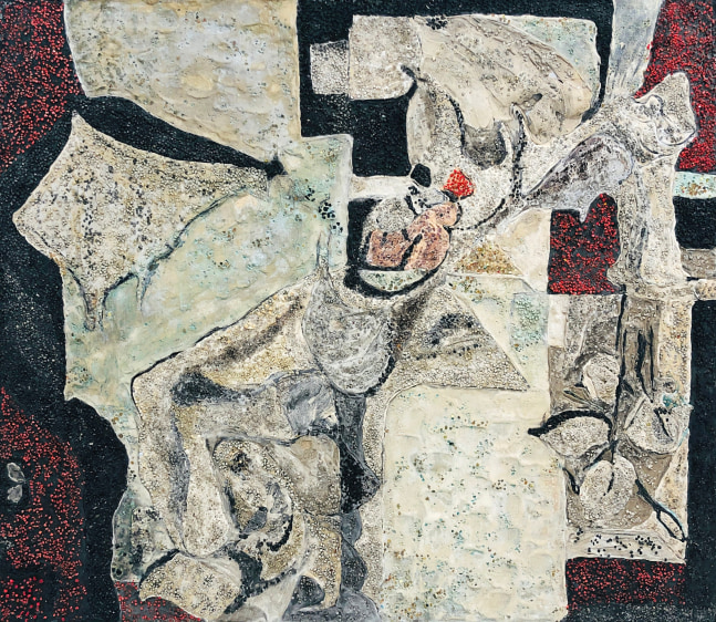 Jeanne Reynal
                    (1903-1993)
            
    
        Ogo, 1952-1953    
    smalti, marble, sulphur and pigmented cement on board                                    52h x 59 3/4w in
132.08h x 151.77w cm
                    
                            JREY069