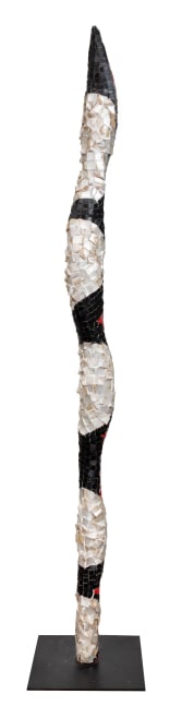 Jeanne Reynal
                    (1903-1993)
            
    
        Untitled, 1970    
    mosaic tesserae, mother-of-pearl, Japanese shell, concrete and steel                                    101 1/2h x 5w x 6 1/2d in
257.81h x 12.70w x 16.51d cm
                    
                            JREY076