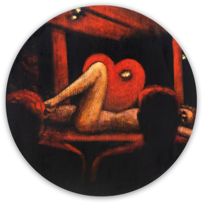 Jane Dickson

Live Girls &amp;ndash; Knee Up, 1993

oil and rolotex on canvas

38 x 38 in.
96.5 x 96.5 cm.

(JADICK001)