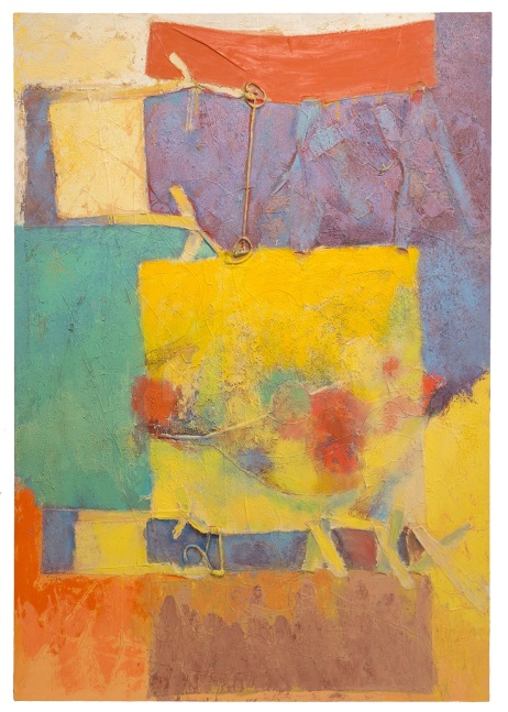 Joe Overstreet

Untitled, c. 1990

acrylic, collage, and rope on canvas

78.0h x 54.0w in
198.12h x 137.16w cm

(JOVE113)