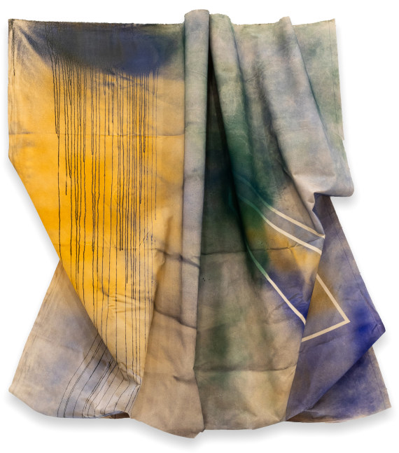 Nina&amp;nbsp;Yankowitz
Draped Drips, 1970
Acrylic spray with compressor on canvas
92h x 47w in
233.68h x 119.38w cm (dimensions variable)
NYAN032