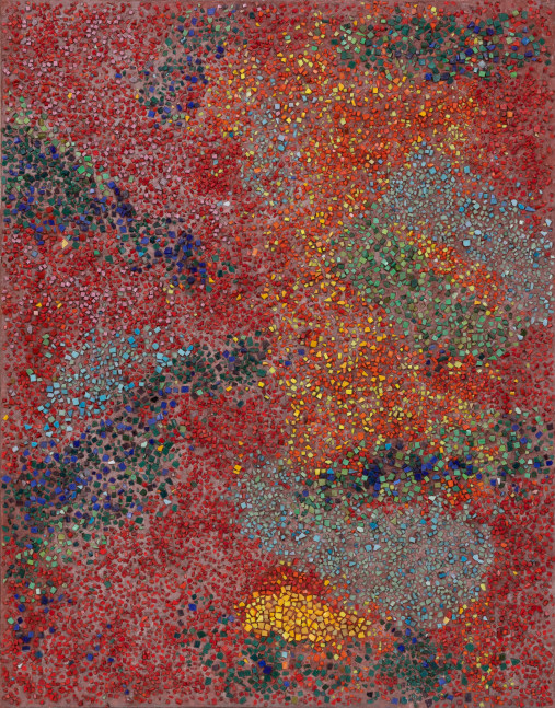 Jeanne&amp;nbsp;Reynal
Untitled, 1956-57
smalti and pigmented cement on board
46 1/2h x 36 1/2w x 1 1/2d in
118.11h x 92.71w x 3.81d cm
JREY103