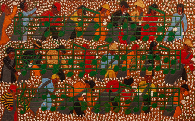 Winfred Rembert
Leaning on the Everlasting Arms, 2007
Acrylic paint on carved and tooled leather
26.5 × 42.75 in