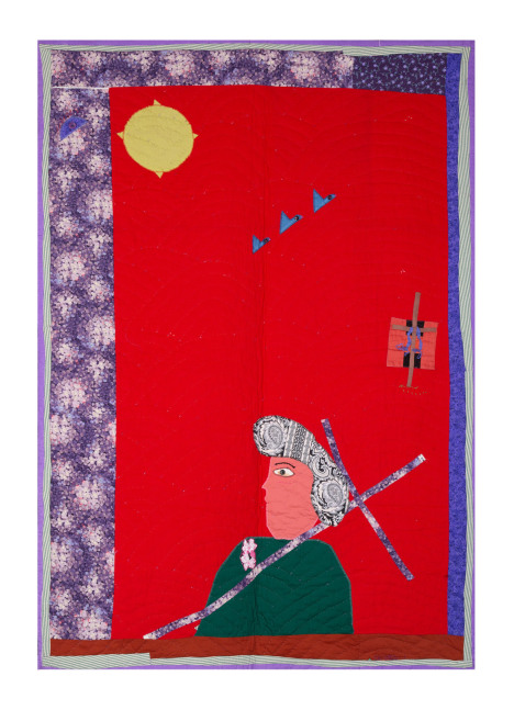 Yvonne Wells
The Cross I Bear, 2006
Assorted fabrics
83 &amp;times; 56 in