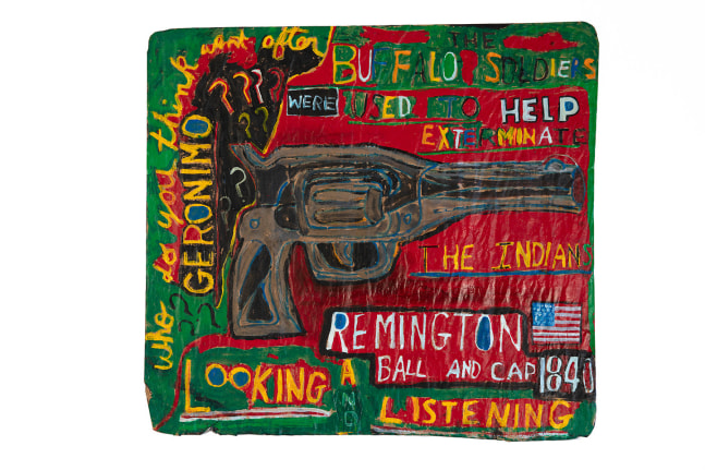 Remington Ball and Cap 1840, 1993
Mixed media on paper
26.75 x 30 inches