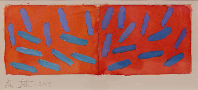Untitled (Orange,Orange), 2014
Gouache on Paper
12 x 17.5 inches