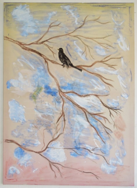 Untitled (Amsel), 2015&amp;nbsp;
Oil Paint and India Ink on Canvas
140 x 100 cm
