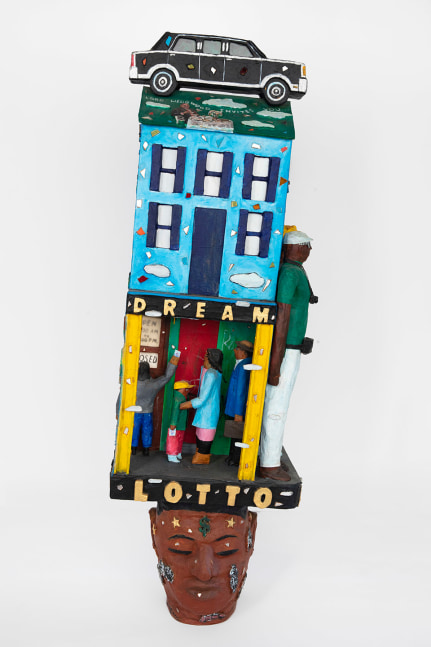 Lotto Dreams, 1994&amp;nbsp;
Painted paper mache, mixed media&amp;nbsp;
57 x 18 x 15 inches&amp;nbsp;